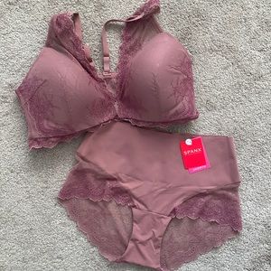 Spanx Lace Bralette and Matching Lace Hipster